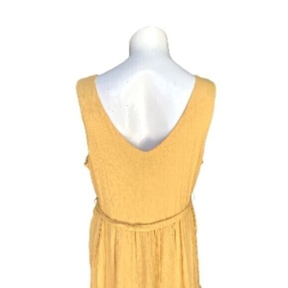 Joie Yellow Romantic Bohemian Flowy Tiered Embroidered Vacation Maxi Dress 12 - Picture 5 of 9
